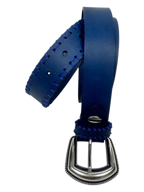 cintura donna blu con impunture BaxLab Milano | M92AV-61/8